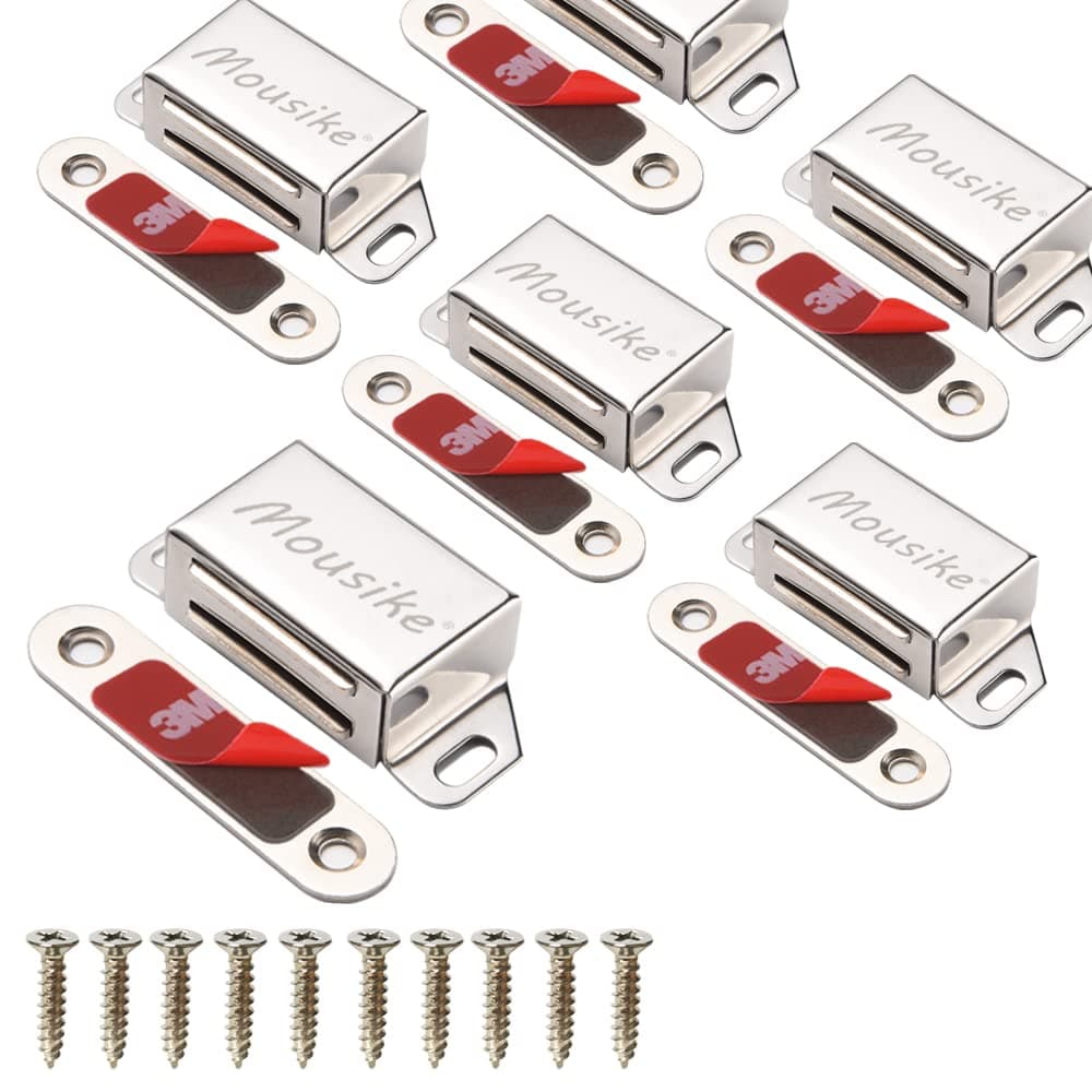 Închizători magnetice dulap magneti 15kg inox 6 bucăți – argintiu