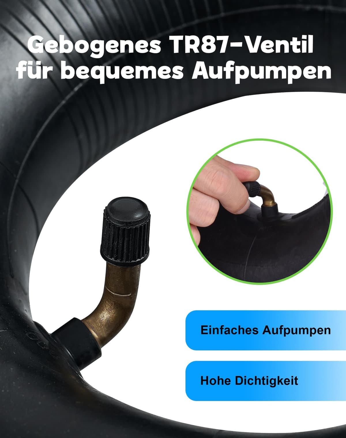 Cameră interior 4.10/3.50-4 pentru roaba și mașini tuns iarbă – valva TR87