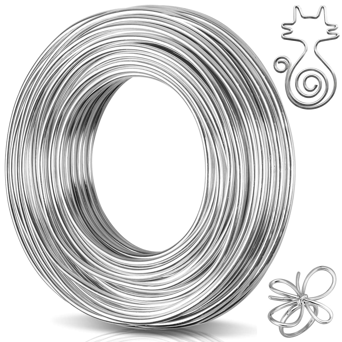 Sârmă artizanat 3mm x 10m pentru bijuterii și sculptură – aluminiu