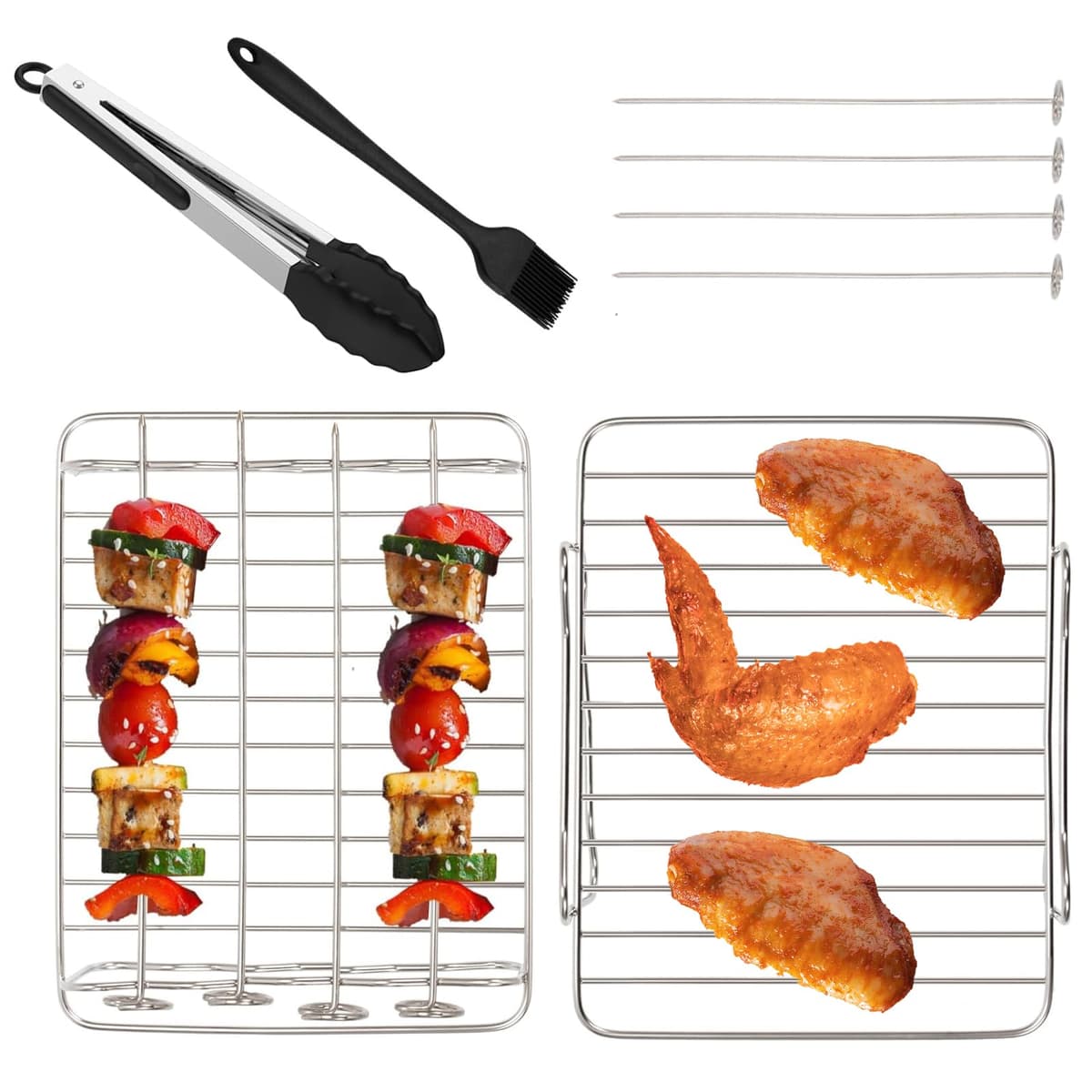 Raft grătar suprapozabil friteuză aer dual zone – 8L-10L