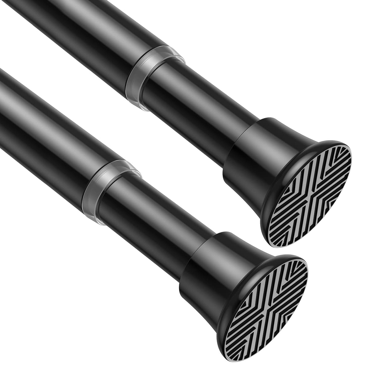 AIZESI bară perdea fără găurire 60-120 cm, 2 bucăți bară duș negru fără găurire, bară telescopică reglabilă ferestre, dulapuri, băi