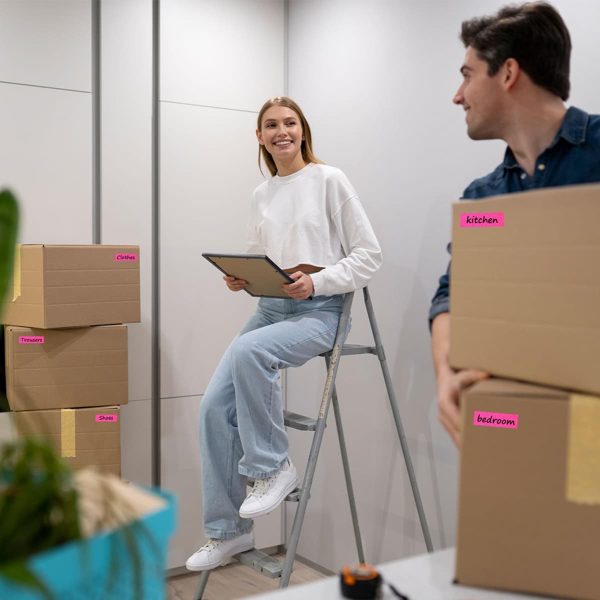 Bandă adezivă Gaffer roz neon fluorescentă UV activă pentru scenă petreceri – 25mm x 15m