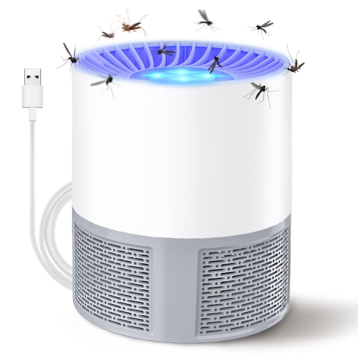 Capcană insecte, capcană electrică USB muște, capcană țânțari lampă, lampă ucigătoare țânțari cu lumină