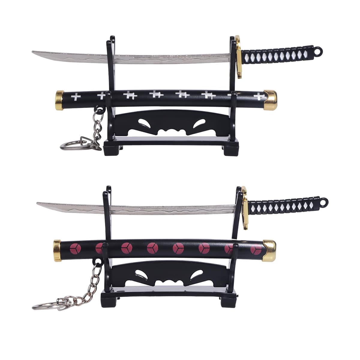 Gebiuhoo Set 2 piese breloc Katana pentru fanii One Piece – 15cm
