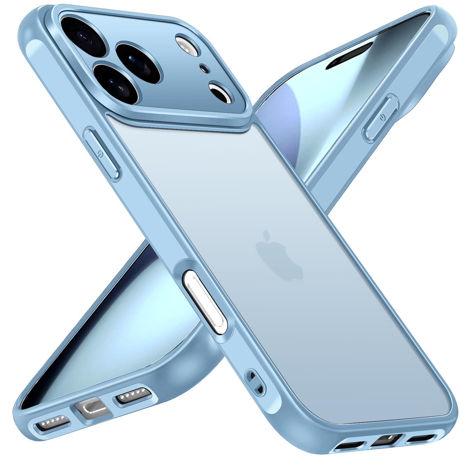 Husă magnetică ivoler iPhone 17 Pro Max albastră MagSafe protecție cameră obiectiv TPU