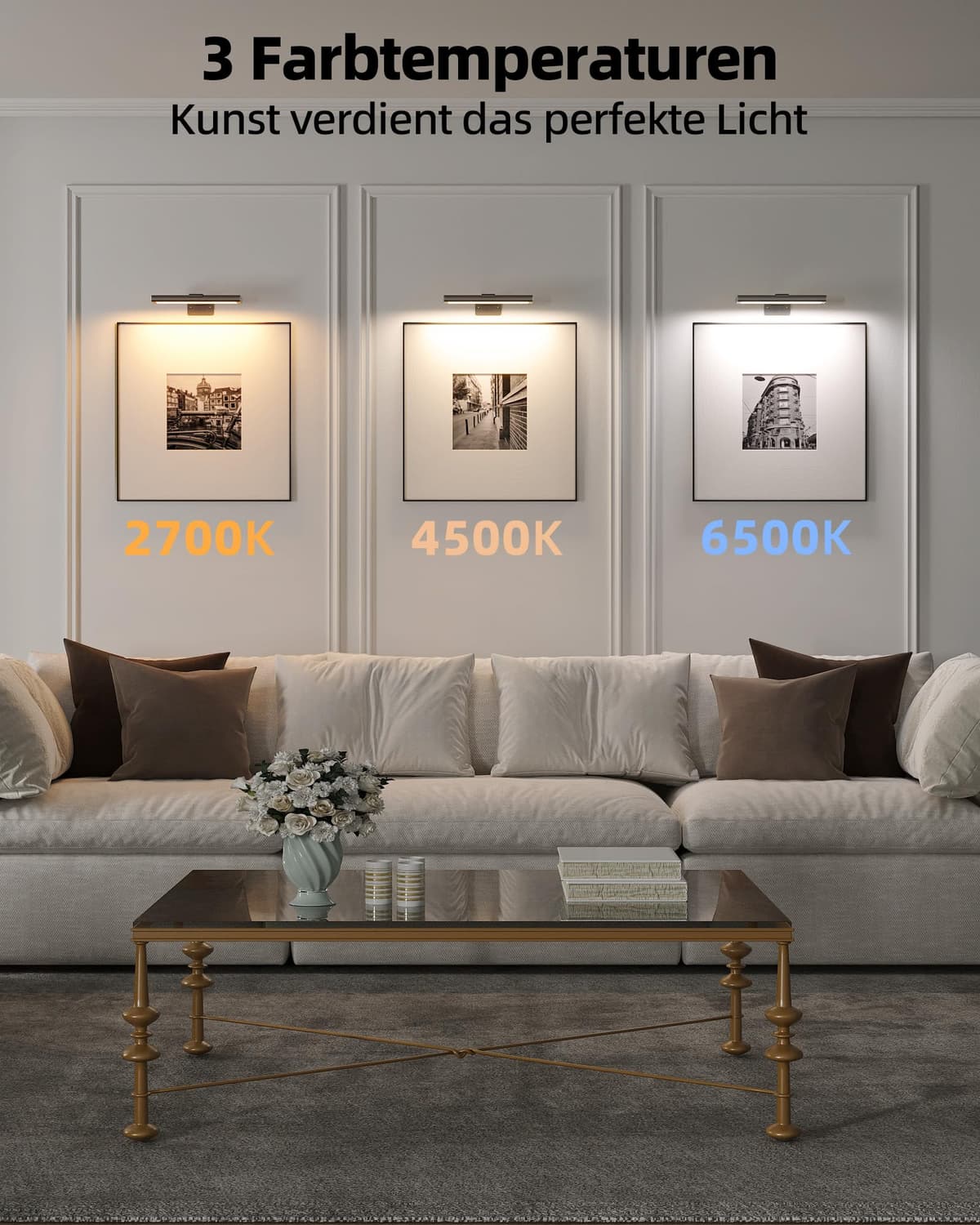 Iluminat wireless tablouri aplică interior calitate muzeu – negru 1 bucată