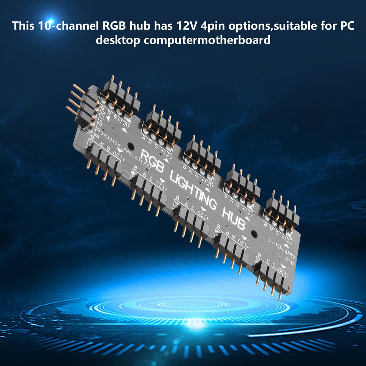 CERRXIAN Hub splitter adaptor ARGB 1 la 10 cablu LED 5V 3-Pin – 50cm