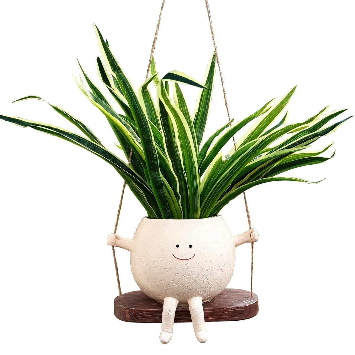 Kingovalley ghivece din rășină cap pivotant suspendate perete interior exterior, coșuri plante decorațiune casă