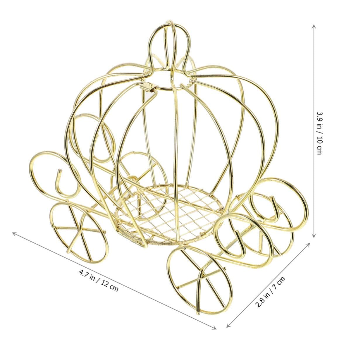 Sewroro Cutie bomboane metal decorațiune trăsură dovleac – Auriu