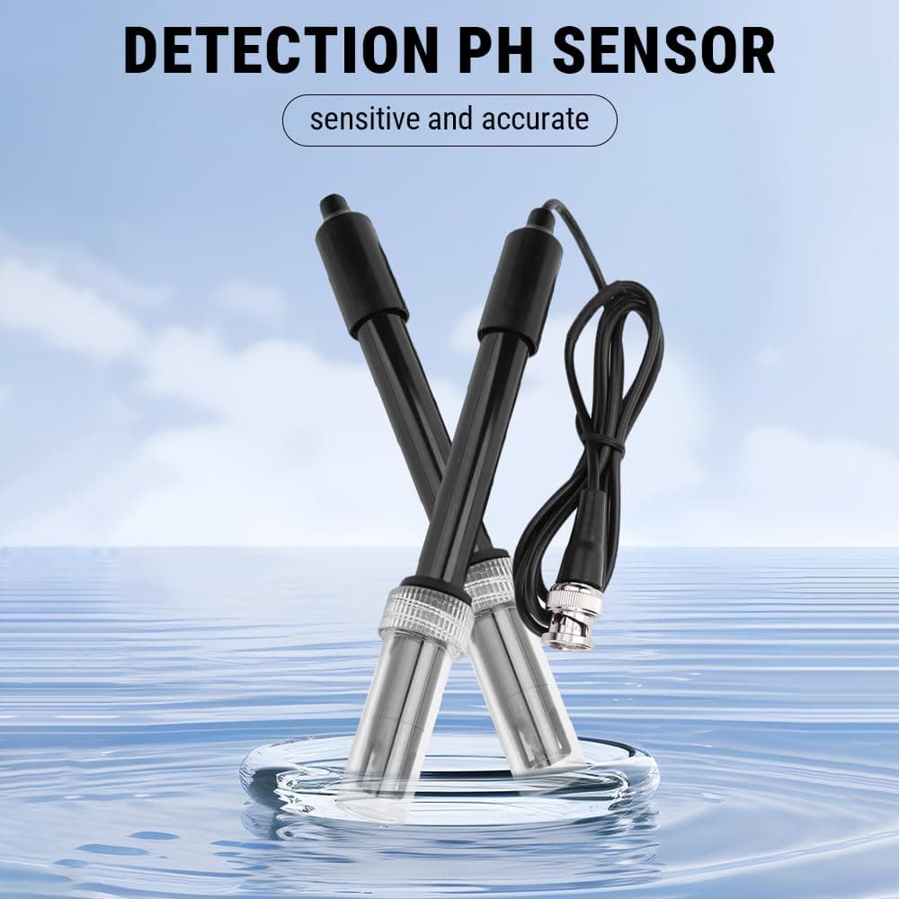 Uadme Sondă PH, Electrod PH cu Soclu BNC, Sondă Sensibilitate Înaltă, Gamă Măsurare PH0-14