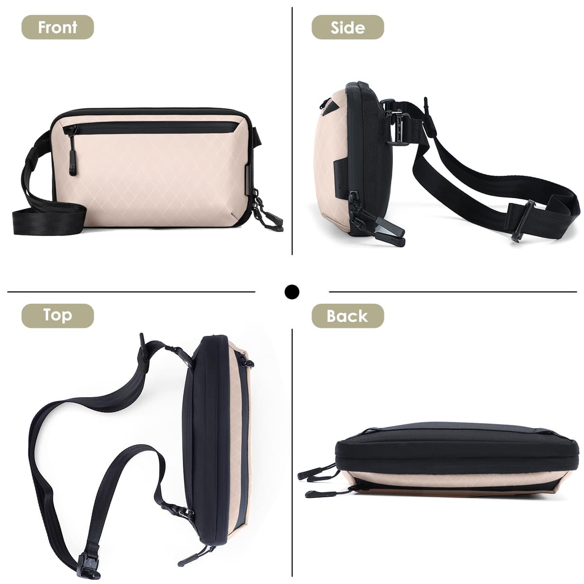 SIMTOP geantă crossbody telefon femei nylon geantă umăr mică cu portofel – roz