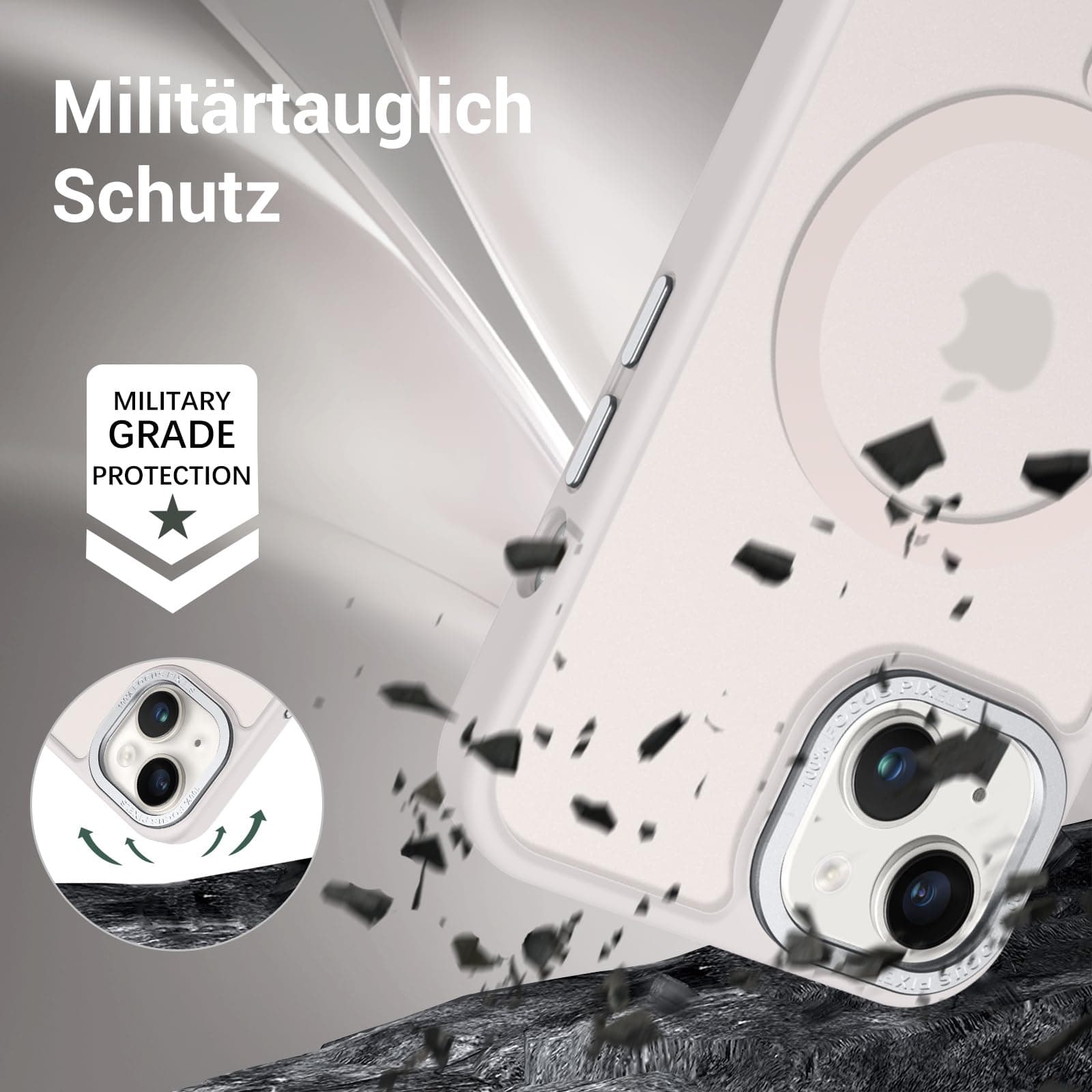 Husă GaoBao iPhone 14 translucidă mată magnetică anti-șoc anti-amprente verde deschis finisaj