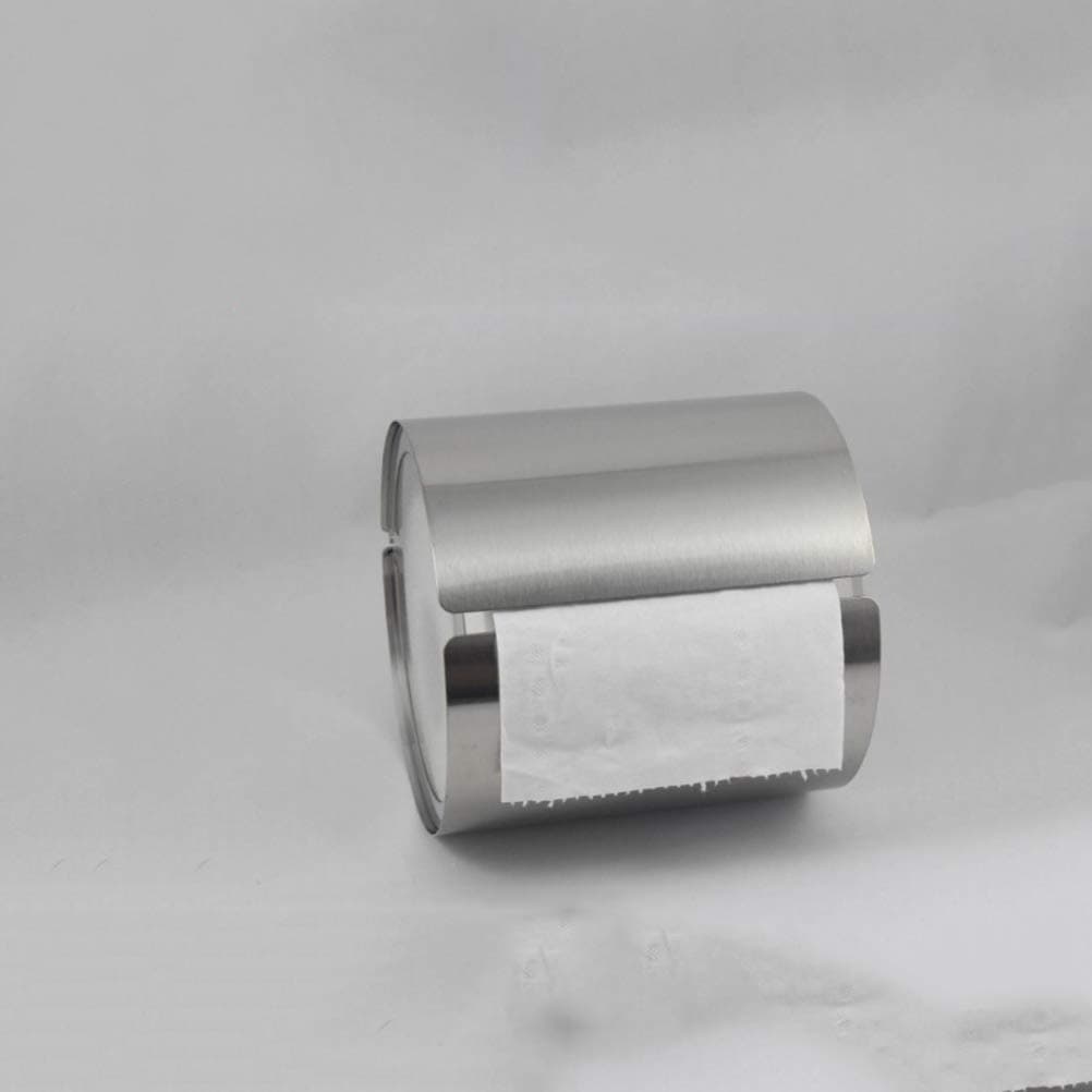 Suport Hârtie Igienică Oțel Inoxidabil Montare Perete Fără Găurire – Argintiu