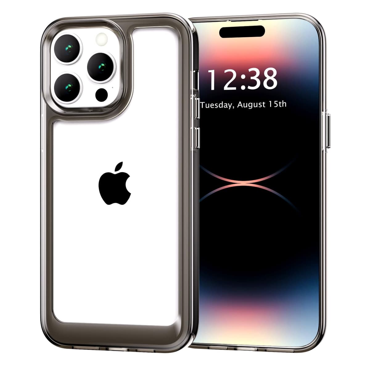 SharkProten Husă iPhone 15 Pro Max subțire rezistentă șocuri TPU - gri