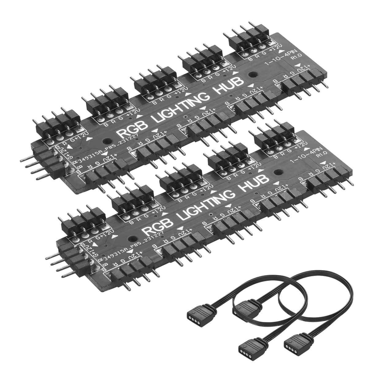 CERRXIAN Hub splitter adaptor ARGB 1 la 10 cablu LED 5V 3-Pin – 50cm