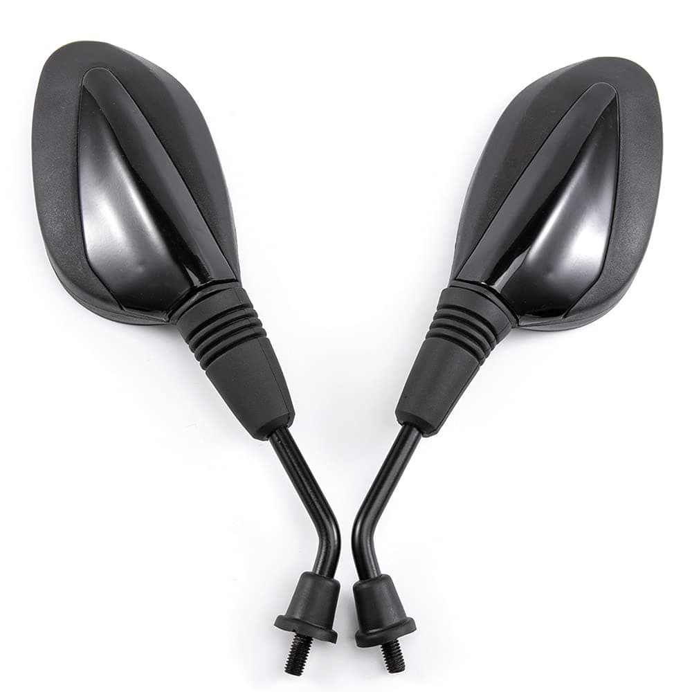 Oglindă retrovizoare motocicletă cu adaptor clemă 7/8" 22mm, oglindă retrovizoare reglabilă șurub M10 pentru ghidon scutere, ATV, biciclete