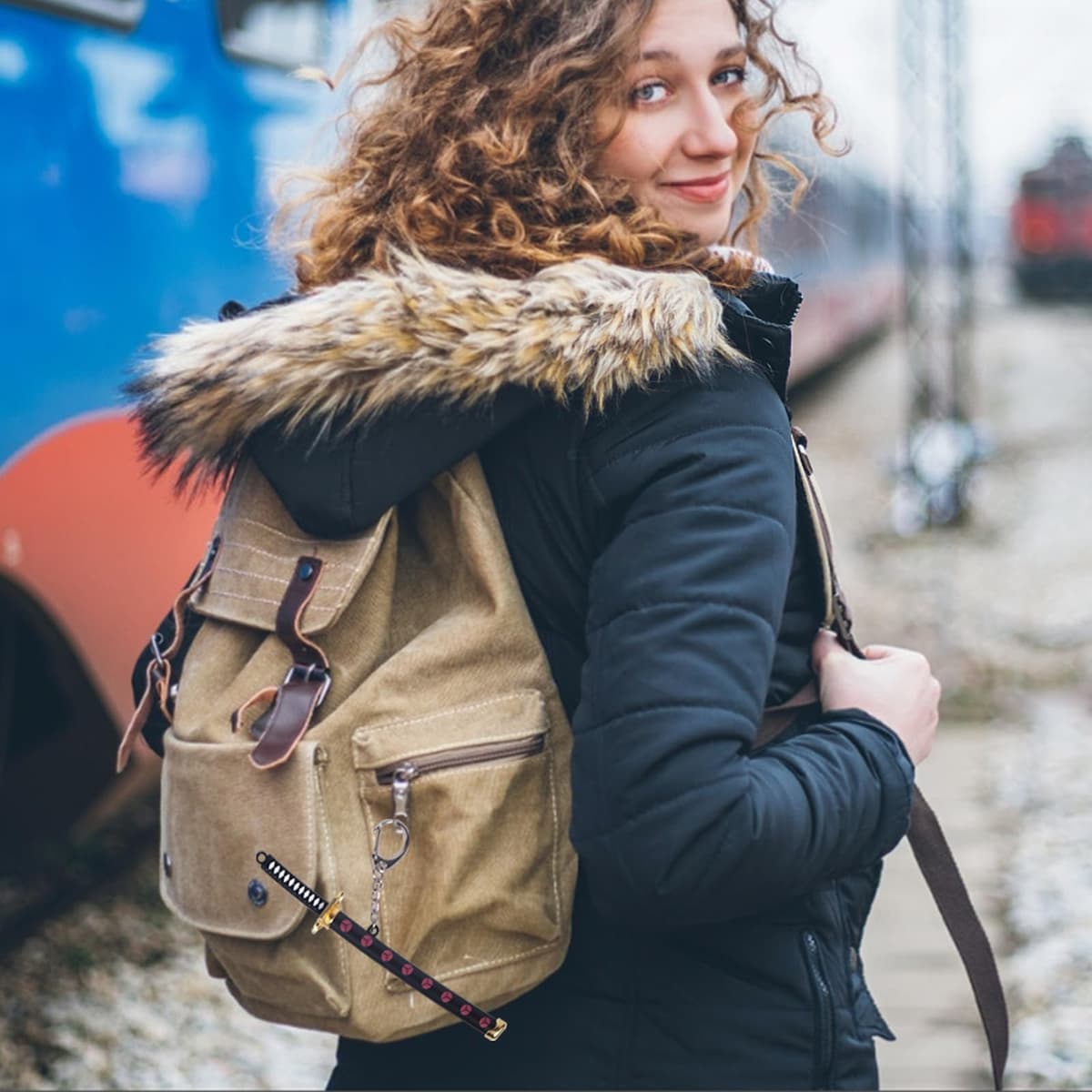 Gebiuhoo Set 2 piese breloc Katana pentru fanii One Piece – 15cm