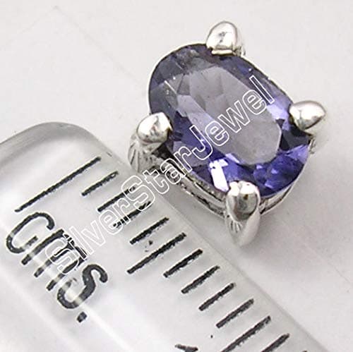 Cercei iolit ovali 0.8cm argint sterling bijuterii nuntă - cercei argint femei