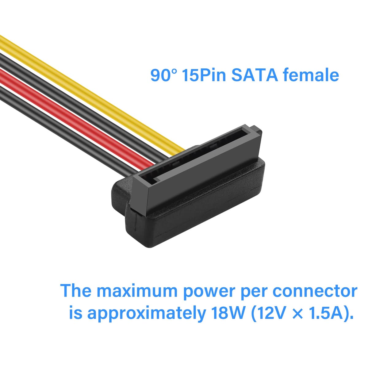 Cablu Adaptor Alimentare 4-Pin la 15-Pin SATA 18 AWG Dual Tip Y – 30cm + 20cm