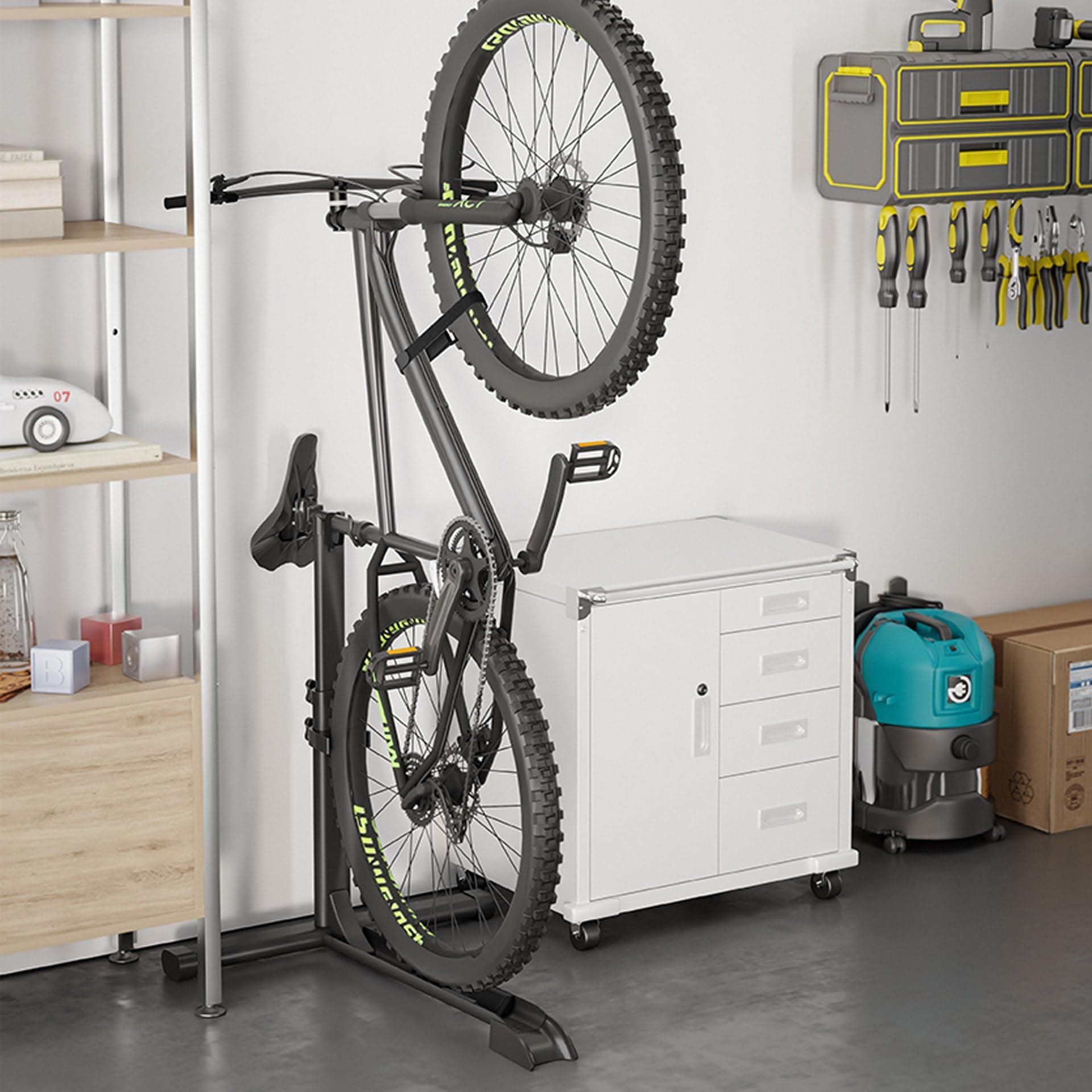 Suport bicicletă vertical Mimoke, stand liber pentru depozitare biciclete interior - garaje și locuințe