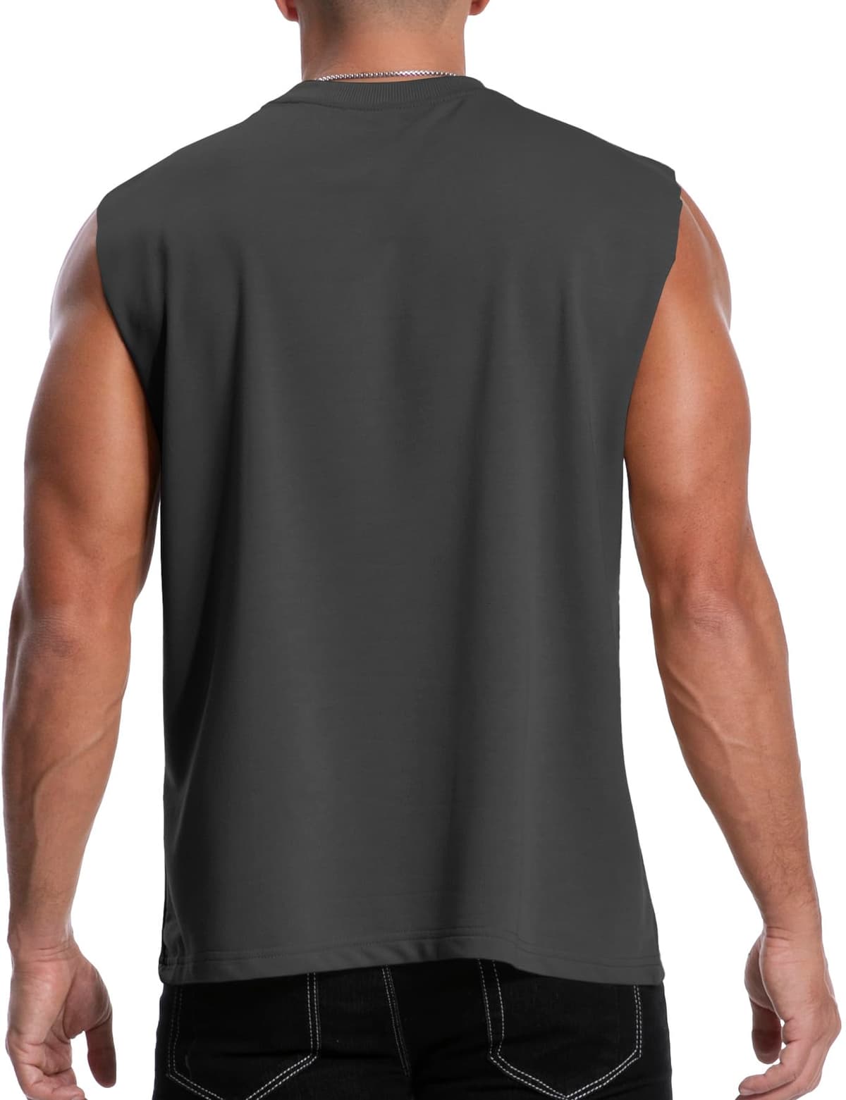 Top Tank Bărbați Fără Mâneci Casual 100% Poliester – Albastru Marin XL