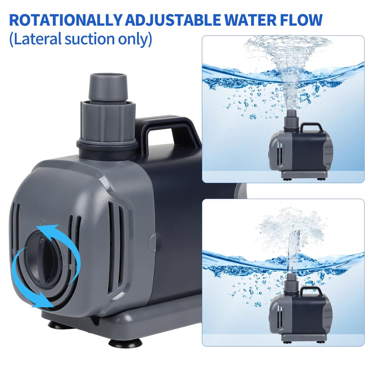 Pompă Submersibilă Acvariu 55W Ultra Silențioasă cu 3 Duze – 3500L/H