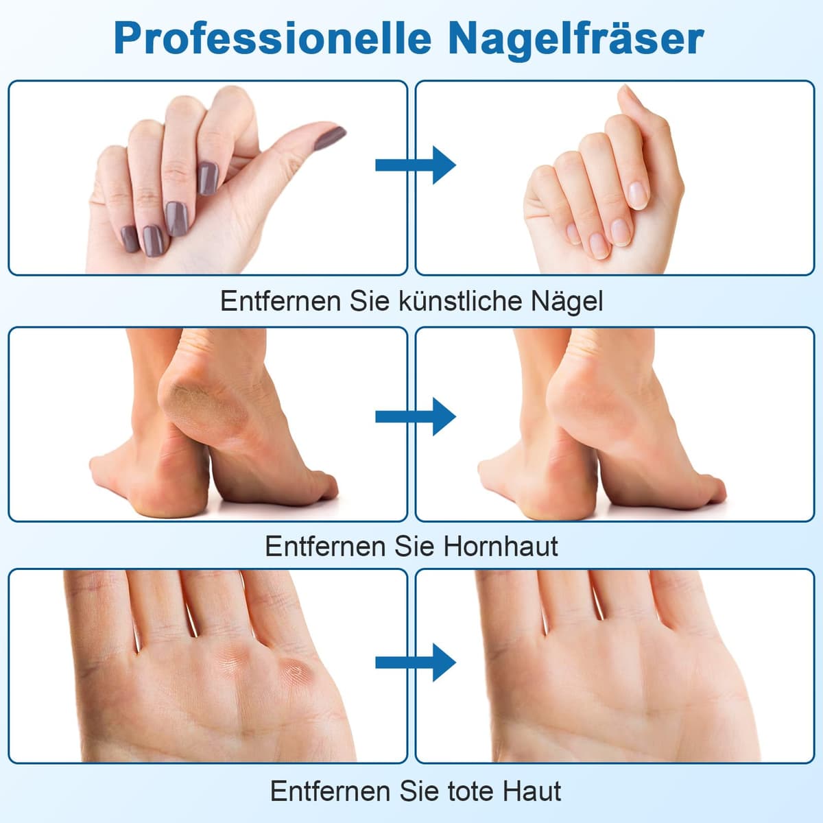 Mașină Unghii Fără Fir 12 în 1 Profesională Electrică pentru Unghii Gel – 25000 rpm