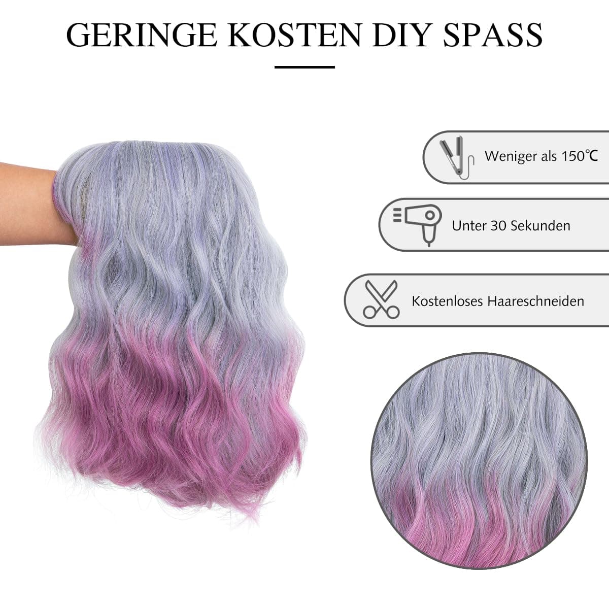 Perucă bob scurt cu breton păr sintetic ondulat bucle pentru femei – Natural