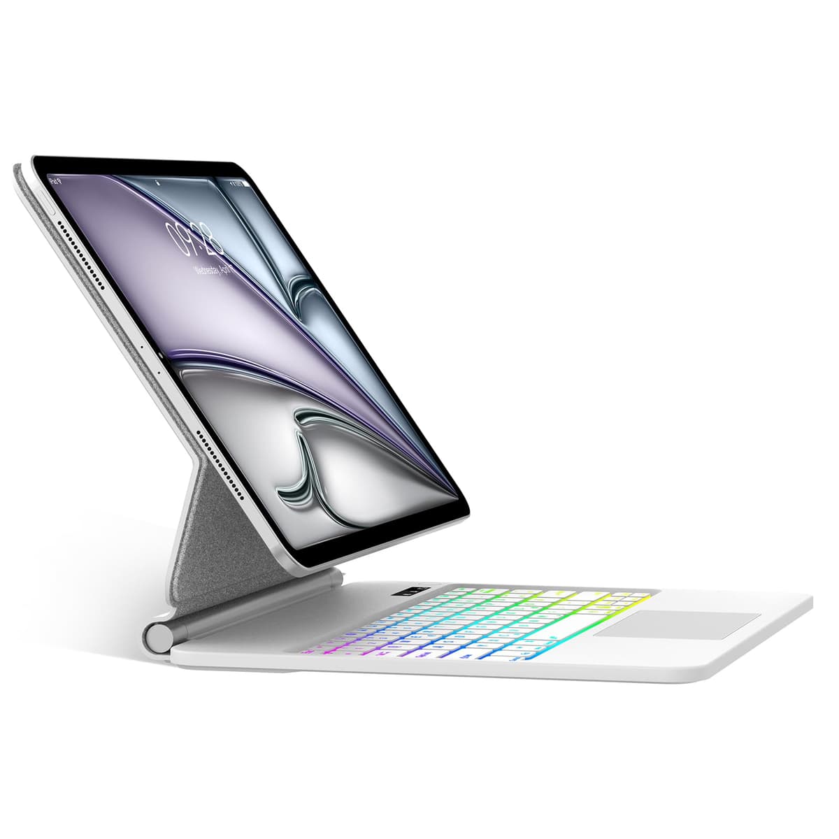 Tastatură magică iPad Air 13 inch, tastatură QWERTZ iluminată cu husă – pentru iPad Pro 12.9