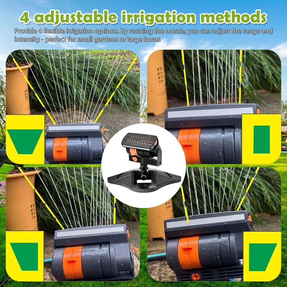 Aspersor gazon oscilant 16 duze și 4 moduri udare – Automat dreptunghiular