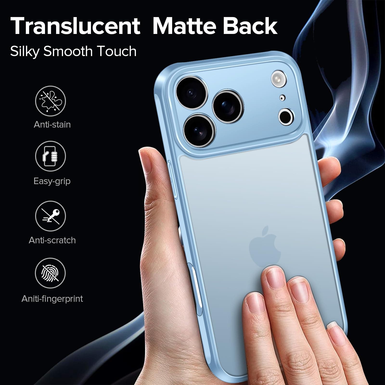 Husă magnetică ivoler iPhone 17 Pro Max albastră MagSafe protecție cameră obiectiv TPU